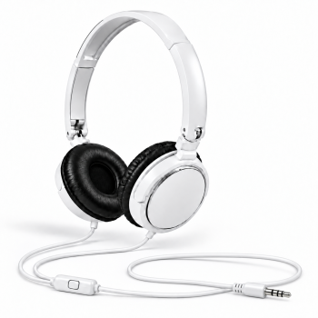 iRoger MAX Replacement Headphones with Microphone & Controller — White