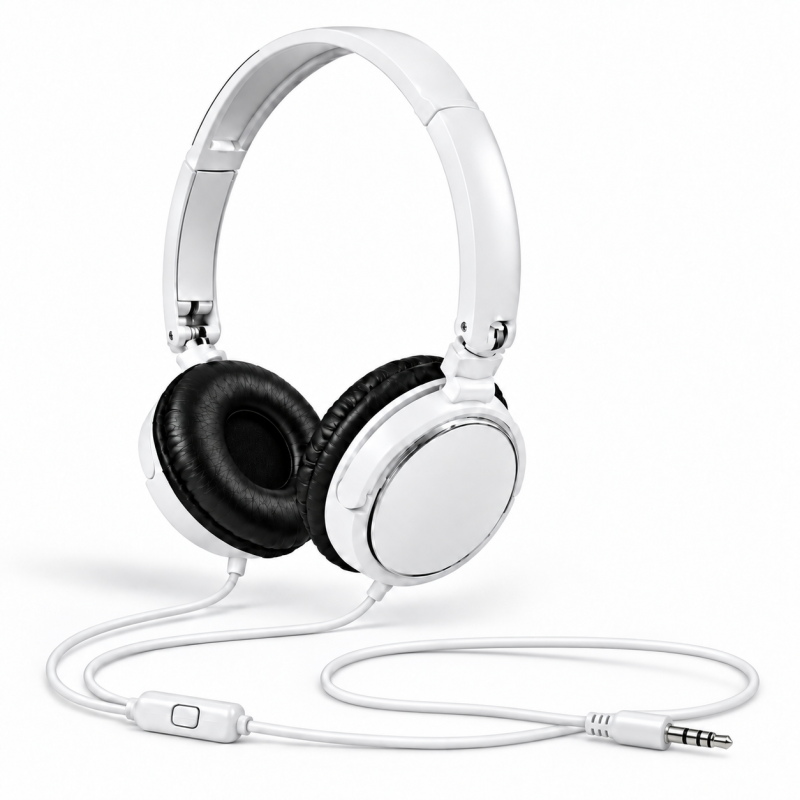iRoger MAX Replacement Headphones with Microphone & Controller — White